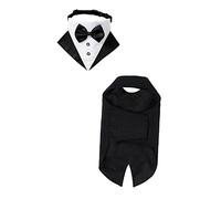 TOYANDONA 1Ensemble Costume de Chien Élégant avec Bandana Ajustable pour Occasions Spéciales Veste Microfibre pour Animaux de Compagnie pour Mariages et