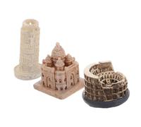 TOYANDONA 1Ensemble Décor Miniature de Monuments Emblématiques Taj Mahal Tour de Pise pour Décoration Intérieure et Bureau Détails Raffinés et Polyvalents