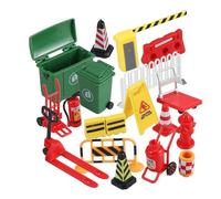 TOYANDONA 1Ensemble Miniature Barricades de pour Garçon Fille Signaux Routiers Miniatures pour Jeu Créatif et Éducatif Décorations de Classe et Fête
