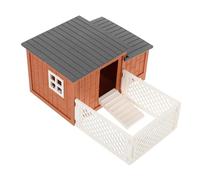 TOYANDONA 1ensemble Modèle De Poulailler avec Clôture pour Animaux De Ferme Kit De Réaliste pour Scolaires Et Décorations Éducatives