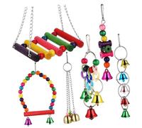 TOYANDONA 1Ensemble Oiseau avec Carillons Éoliens Colorés à Oiseaux pour Perroquets Accessoires Décoratifs pour Cages à Oiseaux