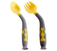 TOYANDONA 1ensemble Set De Couverts Pour Ensemble De Fourchette Et Cuillère Apprenant à Manger Vaisselle Anti-dérapante Pour Conçu Pour Confort Sécurité Nourrissons Matériaux Et