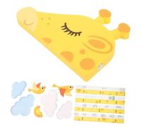 TOYANDONA 1ensemble Sticker Mural Amovible Pour Graphique De Mesure De Hauteur Girafe Décor Ludique Pour Chambre Autocollant Amusant