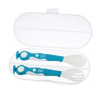 TOYANDONA 1ensemble Vaisselle Pour Portable Cuillère Flexible Et Fourchette Pour Apprendre à Manger