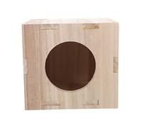 TOYANDONA 1pièce Maison Bois pour Hamster Et Rongeurs Refuge Multifonctionnel pour Cobaye Et Petit Animal Abri Créatif Et Confortable avec Espace Sécurisé