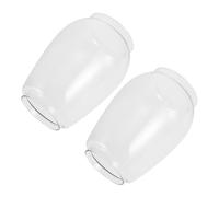 TOYANDONA 2 Abat-jour en Verre Rond pour Lampe à Pétrole Vintage, Couvercle en Verre Transparent Résistant, Accessoires pour Lanterne Tempête, Éclairage Extérieur Camping, Rechange