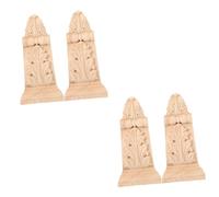 TOYANDONA 2 Ensembles Appliques Sculptées Décoration Européenne pour Porte Cabinet Décor Vintage Non Peint Finitions Élégantes Pratiques 2 Pièces * 2