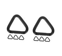 TOYANDONA 2 Ensembles Carabiner Clip Triangle Heavy Duty Aluminium pour Escalade Camping Et Activités Extérieures Mousquetons pour À Et Clés Noir 4 Pièces * 2