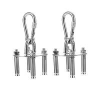 TOYANDONA 2 Ensembles Crochets de Plafond Inoxydable Kit pour Chaise Suspendue Accessoires de Suspension Aérienne Durable à Corrosion