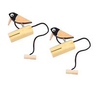 TOYANDONA 2 Ensembles Décoration De Jardin Jouets Musicaux D'enfant Aides À L'enseignement De La Musique Instrument À Percussion Ton Musical De Sonnette En Bois 2 Pièces * 2