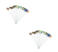 TOYANDONA 2 Ensembles Décorations De Jardin Piquets Décoratifs pour Aménager Extérieurs Naturel 10 Pièces * 2