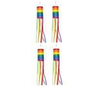 TOYANDONA 2 Ensembles Drapeau De Pare-brise Arc-en-ciel Cour Petite Manche À Air Décorations Extérieures Décor Arc-en-ciel Manche À Vent Pour Jardin Drapeau Du Jardin Polyester 2 Pièces * 2