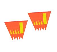 TOYANDONA 2 Ensembles Drapeau De Sécurité Pour Vélo Lot De Drapeaux Triangulaires Réfléchissants Accessoires Pour Installation Facile Aux Intempéries Et Visible Toutes 5 Pièces * 2