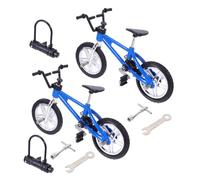 TOYANDONA 2 Ensembles Finger Bicycle Miniature Toy Set Aluminum Alloy and Plastic Stress Relief Desk Decoration