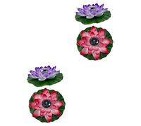 TOYANDONA 2 Ensembles Lampions Flottants Solaires De Lotus pour Décoration De Jardin Rouge Énergétiquement Économique Étanche 2 Pièces * 2
