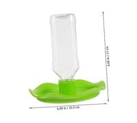 TOYANDONA 2 Ensembles Lotus Leaf Shaped Water Basin for Reptiles with Bottles Durable Pet Water Container for Lizards Small Turtles Frogs Easy to Clean and Escape