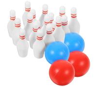 TOYANDONA 2 Ensembles Miniature Bowling Model Set Décoratifs pour Maison de Poupée avec Boules Rouge et Bleue et Quilles Accessoires Réalistes et Créatifs pour Décoration de Maison Miniature