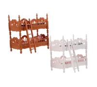 TOYANDONA 2 Ensembles Miniature Dollhouse Bunk Beds Realistic Bed Furniture for Dollhouse Bedroom Role Play Plastic and Fabric Construction for Creative Storytelling and Spatial Skills