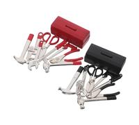 TOYANDONA 2 Ensembles Miniature Dollhouse Tools with Box Realistic Mini Hammer Pliers Screwdriver and Wrench for Micro Landscape Decoration and Crafting