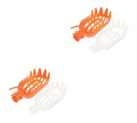 TOYANDONA 2 Ensembles Panier De Cueilleur De Fruits Outils De De Fruits avec Tête Orange Et Tête Blanche Accessoire De pour Pommes Oranges Et Pièces * 2