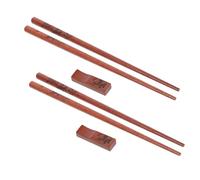 TOYANDONA 2 Ensembles Set de Baguettes Chinoises Bois Naturel avec Support Panda Réutilisables pour Dîner Maison Souvenirs Culturels Asiatiques pour Mariage et Voyage