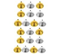 TOYANDONA 2 Ensembles Supports De Drapeaux De Table Ronds Lot de Bases pour De Drapeaux Or pour Négociations Et Décorations Intérieures Extérieures 10 Pièces * 2