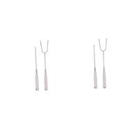 TOYANDONA 2 Ensembles Télescopiques Acier Inoxydable pour Barbecue Lot de Ustensiles Pratiques pour Griller Viande Plus pour Activités Extérieur 2 Pièces * 2