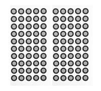 TOYANDONA 2 Feuilles Point D'identification du Scanner Éponge à Poils Doux Protecteur De Forme Numéro Autocollants Panneaux Réfléchissants Autocollants De Logos Film Réfléchissant Black