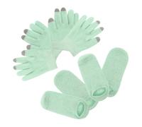 TOYANDONA 2 paires Hydratants Tactiles Légers et Chaussettes Gel pour Mains Sèches Soin Hivernal Doux pour Peau Sensible Ensemble Vert