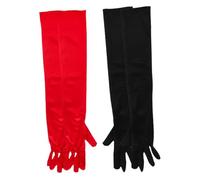TOYANDONA 2 paires Satinés Longs Vintage pour Mariée de Soirée Élégants Au Coude pour Cérémonie et Fête Costumée