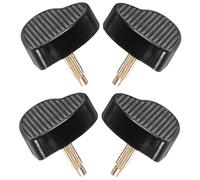 TOYANDONA 2 paires Talonnettes pour Talons Hauts Embouts de Remplacement Résistants et Décoratifs Accessoires Pratiques pour Réparation de Chaussures Féminines Noir Classique Épais et Fin