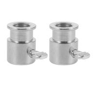 TOYANDONA 2 Pièces Accessoire de Barbecue à Canne Support pour Poêle à Griller en Fer Argenté, Partie Rôtisserie pour Cuisson Barbecue et Pique-niques en Plein Air, Répartition Homogène
