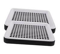 TOYANDONA 2 Pièces Bac à Litière Carré pour Petits Animaux Bac de Toilette pour Lapin Cochon Dinde Hamster et Antidébordement pour Apprentissage