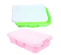 TOYANDONA 2 Pièces Bac à Sable avec Couvercle Bac Plastique avec Poignée Espace de Jeu pour Garçon Fille Rangement de Jouets et Activités