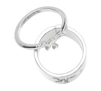 TOYANDONA 2 pièces Bague Couple Ouverte Dinosaure Alliage Plaqué Argent Set Mode et Bijoux pour Amoureux