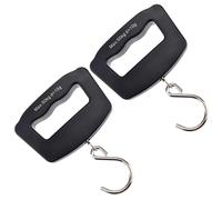 TOYANDONA 2 Pièces Balance Numérique Portable avec Crochet LB Mini Pèse-Bagage Électronique de Voyage avec Écran LCD Rétroéclairé et Poignée Antidérapante Précision Professionnelle pour