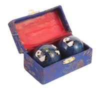 TOYANDONA 2 pièces Balles de Massage Baoding Émail Panda Bleu Lot de Boules Portables pour Exercices de Mains Relaxation et Soulagement Du Stress