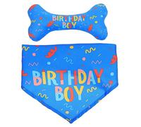 TOYANDONA 2 pièces Bandana pour Animaux de Compagnie Ensemble de Tablier Anniversaire pour Chien avec Serviette Triangle Accessoires Festifs pour Chiens et