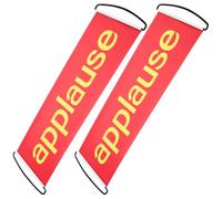 TOYANDONA 2 Pièces Bannière D'applaudissements Automatique Rétractable | Léger et Réutilisable, Extension Automatique, Texte Clair et Graphismes Vifs, pour Fêtes et Théâtre