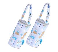 TOYANDONA 2 Pièces Biberon Fourre-Tout pour Bouteille De Lait Support De Sucette Biberons De Lait Porte-gobelet pour Fauteuil Tissu Oxford 300d Grey