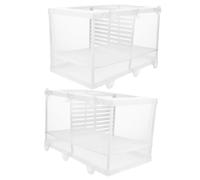 TOYANDONA 2 Pièces Boîte de Couveuse Isolante pour Aquarium avec Ventouses Protection des Poissons et Installation Facile et Pratique Matériau Transparent avec Maille Visible