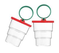 TOYANDONA 2 Pièces Boîte Observation Insectes Rouge Scientifique Loupe Intégrée pour Garçon Fille Curieux Kit Exploration Nature et Découverte Plein Air