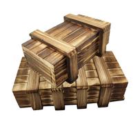 TOYANDONA 2 pièces Boîte Puzzle Bois Éducative avec Compartiments Secrets Casse Tête Bois pour Garçon Fille Cadeau Apprentissage et Adaptées Aux Garçons et Filles