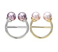 TOYANDONA 2 pièces Boucles Écharpe Mode Doré et Argenté Pinces Foulard Résistantes et Élégantes pour Fixation Vêtements et Foulards Femme Accessoires de Style Simple et Polyvalent