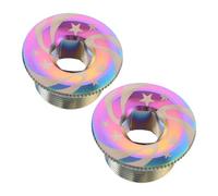 TOYANDONA 2 Pièces Boulons de Fixation pour Cache-poussière de Pédalier en Alliage D'aluminium, Accessoire Vélo Solide Compatible Bras de Manivelle, pour Cyclisme en Extérieur