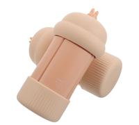 TOYANDONA 2 Pièces Bouteilles de Voyage en Silicone Étanches Flacons de Produits de Toilette de Voyage 4-en-1 60ml Jaune Souples et Compressibles pour Shampoing Lotion et Savonnette Liquide