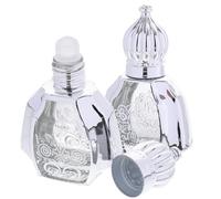 TOYANDONA 2 pièces Bouteilles Roulettes Verre Épais Flacons Parfum Rechargeables et Portables avec Bille Rouleuse Anti-fuite pour Huiles Essentielles et Voyage Lot