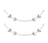 TOYANDONA 2 Pièces Breloques pour Bottes Vintage en Alliage Argenté Papillon Franges Artisanales, Décoration Élégante pour Chaussures et Baskets aux Événements Spéciaux