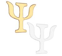 TOYANDONA 2 pièces Broche Alphabet Alliage Résistante Décoloration Lot de Épingles de Revers Vintage Psychologie pour Femme Accessoires Décoratifs pour Vêtements et Sacs Style Créatif et