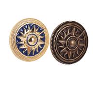 TOYANDONA 2 pièces Broches Vintage Rétro Métal pour Vêtements Lot de Rondes Accessoires Décoratifs Unisexes pour Costumes et Tenues Décontractées Cadeau Noël et Anniversaire